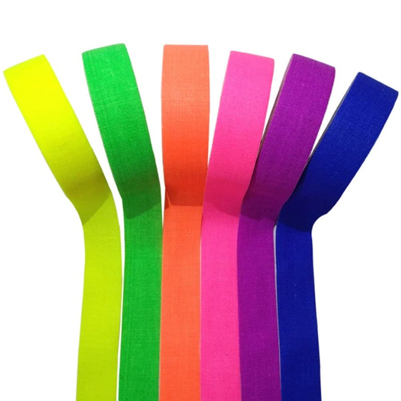 SICCOMA Fluorescent Blue Gaffer Tape Neon Blue Gaffers Spike Tape Black Light UV Reactive Fluorescent Spike Tape for Stage,Party Play Grid Floors Color Coding Art Crafts(1IN x 33 Feet) (Blue) - Image 2